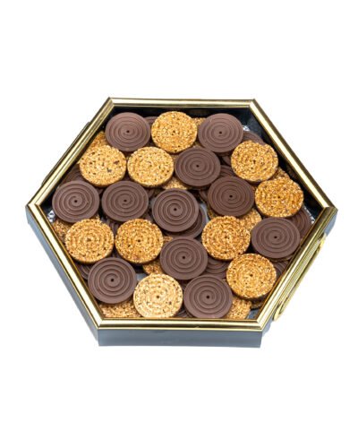 Elegant Sesame & Chocolate Round Cookies Mix