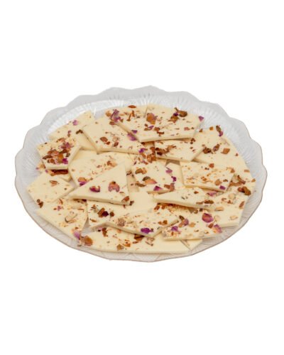White Chocolate Bark with Almond & Rose